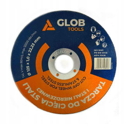 Tarcza do Cięcia Stali i INOX Glob Tools | 125 x 1,0 mm Profesjonalna