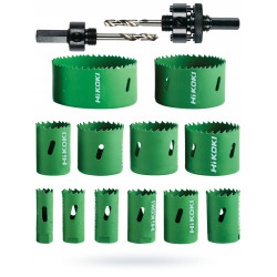 HIKOKI Zestaw otwornic bimetalowych cobalt INOX 16 sztuk 19-82 mm