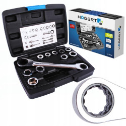 Klucz oczkowy z grzechotką z nasadkami 11 HT1R490