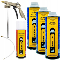 Zestaw Innotec Hi-Temp Wax Dry 1L x3 + Pistolet + REMO | Suchy Wosk 170°C