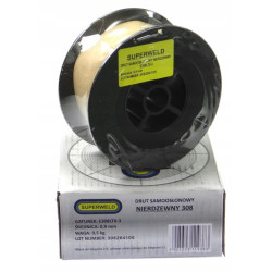 DRUT NIERDZEWNY SAMOOSŁONOWY RDZENIOWY MIG 0,9mm 0,5kg 308LT0-3 D-100 SUPERWELD