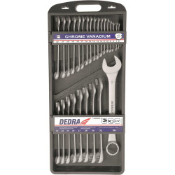 KLUCZE PŁASKO-OCZKOWE 26SZT 6-36MM DEDRA 1406k1