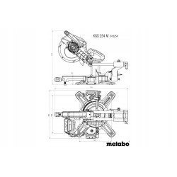 Metabo KGS 254 M | Ukośnica z Posuwem 1800W | Tarcza 254mm