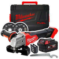 M18FSAG125XB-501X SZLIFIERKA KĄTOWA XXX 4933478428
+2 tarcze 4932479578
Akumulator 5,0Ah
