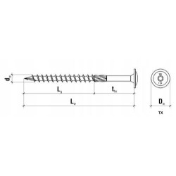 Wkręty Ciesielskie Talerzowe 5x40 mm | Łeb Podkładkowy – 400 szt.
