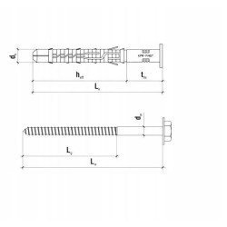 Kołek rozp.ram.przet.wgł. krzyżowe  8x65 KPR-PIKE-08065K