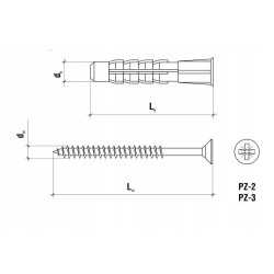 Kołek rozporowy nylonowy  6x45 KW-06045 100szt