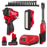 Zestaw Milwaukee M12 FUEL: Klucz G3 745Nm + Insider + 2x HO