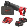 Milwaukee M18BSX-402C piła szablasta Sawzall 18V 2x4.0Ah – zestaw + walizka