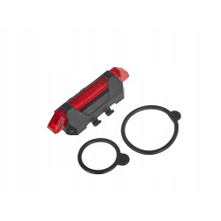 Lampka rowerowa USB IPX4  przód + tył K02313