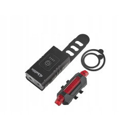 Lampka rowerowa USB IPX4  przód + tył K02313