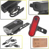 Lampka rowerowa USB IP54 przód + tył K02311