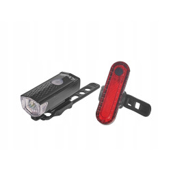 Lampka rowerowa USB IP54 przód + tył K02311