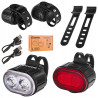 Lampka rowerowa USB IPX4 przód + tył K02312