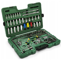 Zestaw kluczy nasadowych i akcesoriów 1/4" 1/2" 3/8" 180 el Sata ST09546G