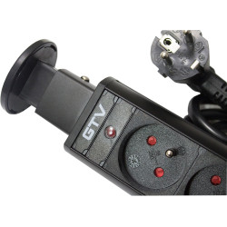 Gniazdo meblowe wpusz. 60mm3xgni. AE-BPW3U60-20 cz