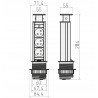 Gniazdo meblowe wpusz. 60mm3xgni. AE-BPW3U60-20 cz