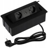 Gniazdo meblowe SOFT 2XGNIA.z uziem USB A+C 