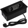 Gniazdo meblowe SOFT 2XGNIA.z uziem USB A+C 