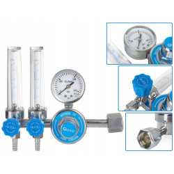 Reduktor CO2/ARGON z dwoma  rotametram G80076 GEKO