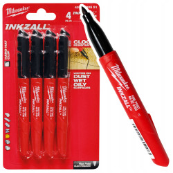 Inkzall Marker czarny 4szt Milwaukee