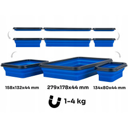 Zestaw składanych tacek magnetycznych 3 szt G73308