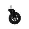 Kauczukowe kółka do fotela czarne 75mm 45kg 5szt