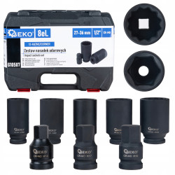 Zestaw nasadek udar 8el. 1/2" 12-kąt CR-MO G10507