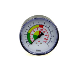 Manometr pist. do pompowania M80T 0-12BAR 1/4