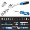 Zestaw narzędzi z grzechotką 1/4", 34 szt. HT7G126