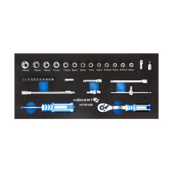 Zestaw narzędzi z grzechotką 1/4", 34 szt. HT7G126
