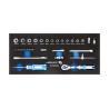Zestaw narzędzi z grzechotką 1/4", 34 szt. HT7G126