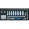 Zestaw narzędzi  3/8" 33 szt wkład EVA HT7G165