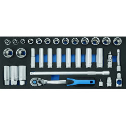 Zestaw narzędzi  3/8" 33 szt wkład EVA HT7G165