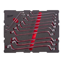 Wkład PACKOUT z kluczami oczkowymi odgiętymi, 12 elementów Milwaukee 4932501873