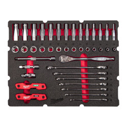 Wkład PACKOUT z nasadkami 3/8 cala i kluczami Milwaukee 4932493640