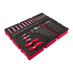 Wkład PACKOUT z nasadkami 3/8 cala i kluczami Milwaukee 4932493640
