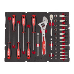 Wkład z grzechotką i nasadkami 1/4 cala, 35 elementów Milwaukee 4932480717