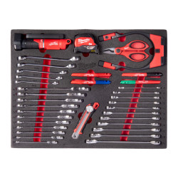 Wkład z kluczami, oświetleniem, narzędziami do cięcia i mierzenia, 36 elementów Milwaukee 4932500759