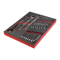 Wkład z kluczami płasko-oczkowymi z grzechotką, 22 elementy Milwaukee 4932493248