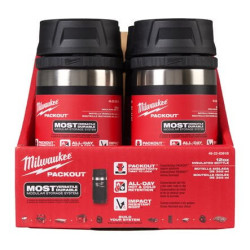 Butelka PACKOUT 355 ml z pokrywką do picia  czarna Milwaukee 4932498978 – zdjęcie 1