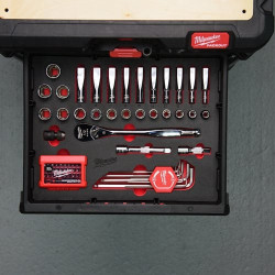 Wkład z grzechotką i nasadkami 1/2 cala  70 elementów Milwaukee 4932480716 – zdjęcie 1