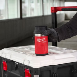 Butelka PACKOUT 355 ml z pokrywką do picia  czerwona Milwaukee 4932498977 – zdjęcie 1